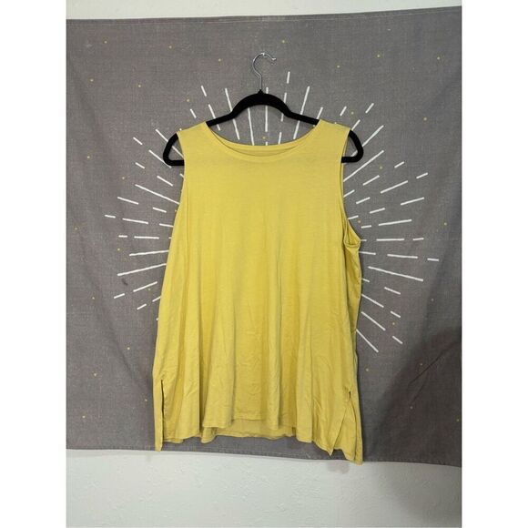 Eileen Fisher Organic Cotton Easy Jersey Round Neck Tank - Picture 3 of 6